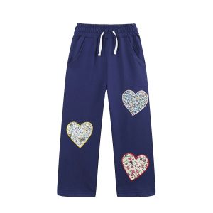 New Arrivals 2026 Girls Sweatpants Embroidery Autumn Spring Childrens Trousers Fashion Kids Clothing Full Length Pants2026