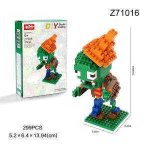 PVZ Plants Peashooter SunFlower Anime Kid Gift Setbuilding block Plants VS Zombies Blocks Small Cartoon Mini Building Block Peashooter SunFlower Chomper Assemble Action Model Doll Toy Plants vs Zombies 2 Video Game Character building block Toys