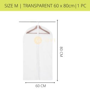 MIYA cloth dust cover clothes cover cloth cover plastik baju gantung sarung baju pengantin penutup baju gantung garment