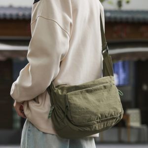 495HS Casual Crossbody Bag Fashion Fitness Nylon Bag Leisure Solid Color Sport Shoulder Bag Boys