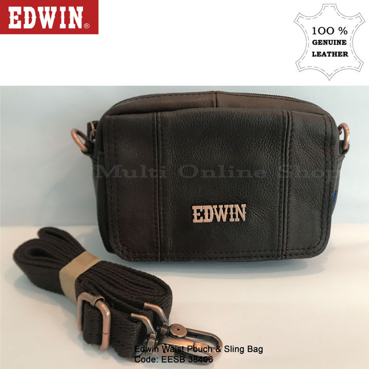 Edwin Genuine Leather Waist Pouch And Sling Bag EESB 38406 Lazada