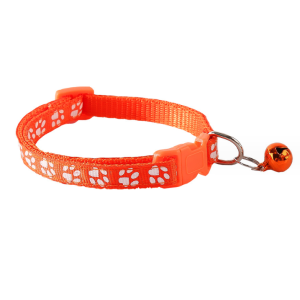 Murah Banget - Kalung Kucing Lonceng Adjustable / Tali Leher Anjing Motif Tapak Kaki Adjustable / Kalung Step Kaki Hewan
