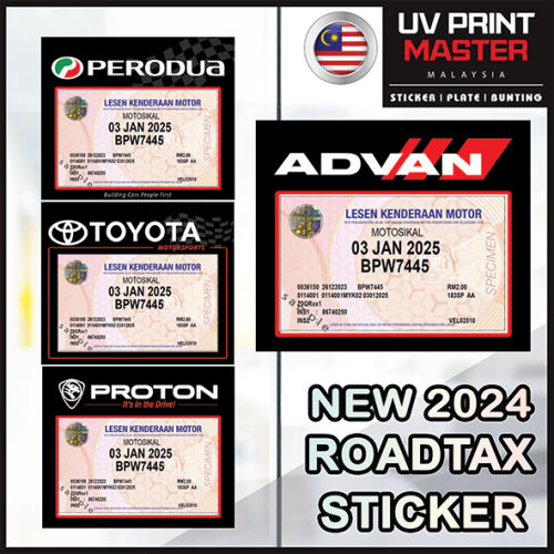 Idea Gabungan Stiker Roadtax & Jalur Gemilang: Personalisasi Kereta Merdeka