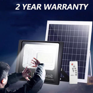 [Ship From Manila] 45W 170LED solar panel complete set lamp super bright solar street lights outdoor waterproof solar lights indoor house LED flood light remote control 30W 100LED