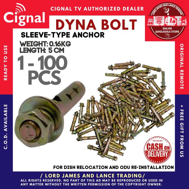 ORIGINAL DYNA BOLT (5 cm) FOR ODU INSTALLATION AND DISH RELOCATION ...