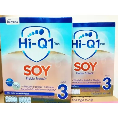 Hi-Q Soy prebio ProteQ ไฮคิวซอยพรีไบโอโพรเทค สูตร 3 นมถั่วเหลือง ขนาด 400g Exp 05/2027