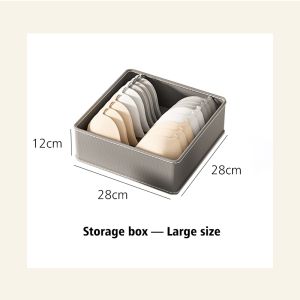 Drawer Foldable Underwear Storage Organizer Box Divided for Bra Panty Socks Clothing