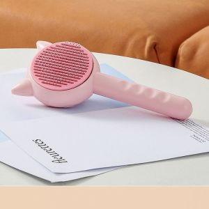 Bàn Chải Làm Sạch Lông Cho Thú Cưng Lược chải lông có nút bấm lấy lông tiện lợi tai mèo cute cho chó mèo