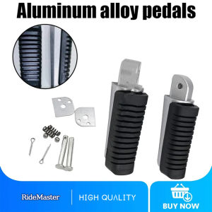 2PCS Motorcycle Rear Footrests Quality Aluminum Front Footrests Alloy Rubber Foot Pegs For Yamaha