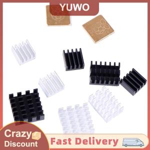 YUWO 5Pcs For Raspberry Pi 2 3 4 3B+ 4B Aluminum Heatsink Radiator Cooler Kit