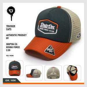 DRIPON Topi Distrio Pria Dewasa Distro Terbaru 2022 Cowo Keren Cream Abu