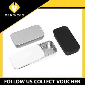 [Csndices] กล่องดีบุกขนาดเล็กกล่องดีบุกรูปทรงสี่เหลี่ยมผืนผ้ากล่องเก็บยาเม็ดแบบกดทำจากดีบุก