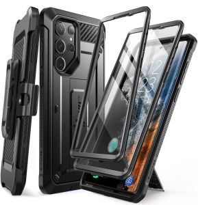 SUPCASE Ốp Unicorn Beetle Pro Cho Samsung Galaxy S23 Ultra 5G (2023) [Khung Phụ Phía Trước] Ốp Có Chân Đế & Kẹp Thắt Lưng Gồ Ghề Hai Lớp Toàn Thân Tích Hợp Bảo Vệ Màn Hình