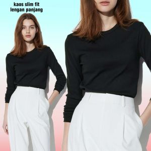 COD BAJU KAOS SLIM FIT LENGAN PANJANG T SHIRT SLIM FIT LONG SLEEVE BAJU KAOS WANITA LENGAN PANJANG