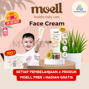 MOELL FACE CREAM 40 ml | Healthy Glow Barrier Face Cream - Pelembab Wajah Bayi | Skincare Anak | Sklincare Bayi | Pelembab Wajah Anak