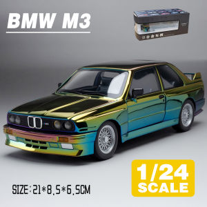 LEO 1:24 BMW M3 Electroplated Edition Diecast Model Car Alloy Cars Toys Collection Gift For Kids Boy Girl