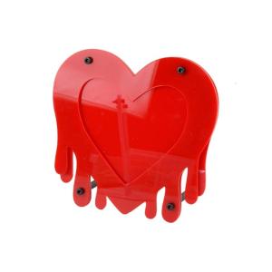 Picture Frame Cute Acrylic Photo Frame Heart-Shaped Photo Frame 12.3x13cm/4.8x5-inch for Family-Friends Couples Gift