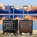 Vali du lịch Size 18 inch - Vali kéo thời trang chất liệu da cao cấp có khóa bảo mật và ngăn chống sốc máy tính. 