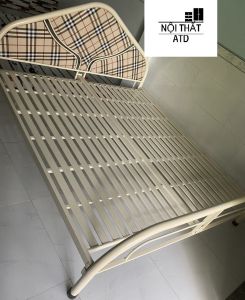 Giường sắt hộp nhiều kích thước từ 1m 1m2 1m4 1m6 1m8 sắt dày dặn cứng cáp chịu lực tốt giá xưởng