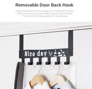 Steel Door Hanger 6 Hooks Durable Pengantung Pintu 挂门钩挂