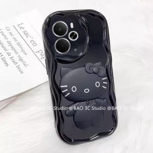 Cartoon Casing Realme 14T 14 Realme C71 NFC 5G Hot Cute Trend Creative Fashion Anti-drop Phone Case with 360° Swivel Cat Mirror Stand 2025