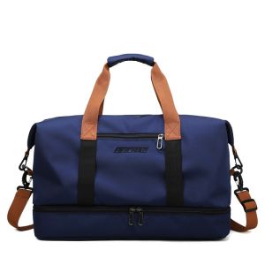 #W4600 Large Capacity Canvas Travel Bag with Shoe Compartment