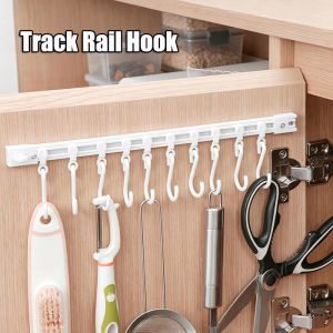 Sliding Hooks Door Hanger Hook Cabinet Hook No Drilling Wall Hanging Hook Multifunctional Hooks for Kitchen Home