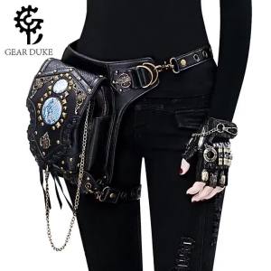 G7 Cross-Border Fashion New WISH Steampunk Single Shoulder Crossbody Bag Chain Bag Women Waist Bag Men Trendy 7/7