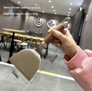 Xẻng chiên beefsteak Xẻng lật chiên trứng Xẻng pizza có răng cưa cắt bánh inox 304