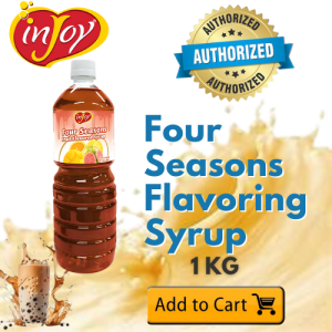 Injoy Four Seasons Flavored Syrups 1.3kg (1L) x1 Single & x3 Pack | Tropical Fruit Syrup for Drinks & Desserts