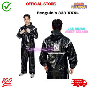 Jas Hujan Jaket Celana Penguins P-333 XXXL Jumbo Mantel Setelan Baju Celana Tebal Besar Kuat Kokoh Murah Stelan P333 P 333
