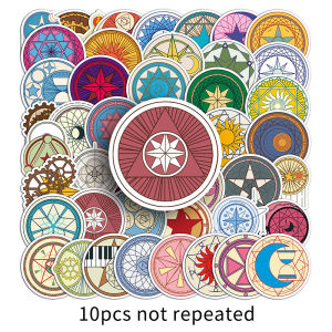 50pcs Original Magic Circle Sticker Cute Cartoon Graffiti Waterproof Decorative Laptop Luggage Water Bottle