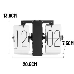 FFBH European Desk Clocks Minimalist Study Desktop Table Clock Gift Automatically Turn Page Desk Clocks Ornament TV Stand Home Decor 9Y3K6