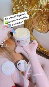 MGW Magic White Body Lotion MGW Body Spa Beauty Scurb MGW BODY LOTION + SERUM ORIGINAL set putih Badan pemutih badan lotion putih serum cerahkan kulit serum putihkan kulit badan lotion scrub hilangkan daki - Lazada