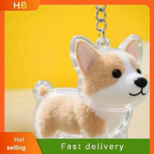 HB Dog Shape Pet Hair Storage Box Transparent DIY Handmade Pet Hair Keychain Backpack Decor Accessories Souvenir Collection Gift