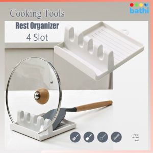 BATHI-A603 Alas Alat Masak 4 Slot Cooking Tools Rest Organizer