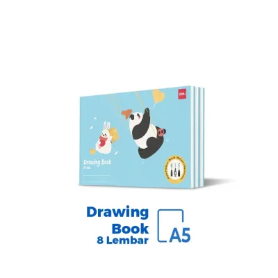 Buku Gambar Drawing Book Isi 10 Pcs Horizontal A4/A5 120gsm 8/10 Lembar - Deli EN75X 1 Pak Isi 10 Pcs