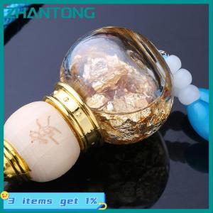 ZHANTONG Car Glass Bottle Gourd Pendant Foil Bottom Double Spike Gourd Pendant Car Interior Accessories Car Pendant Pendant