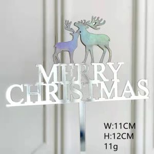 Topper Merry Christmas hiasan kue aksesories buket Acc Cake TOP012