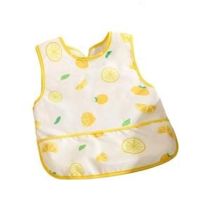 Thấm bé cai sữa BIB với Catcher túi cho thuận tiện ăn uống máy có thể giặt Reversible yếm ăn trẻ em