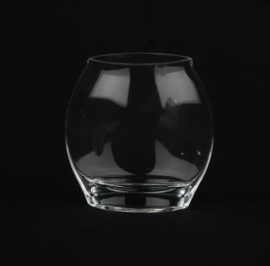 แจกันแก้วสไตล์นอร์ดิก แจกันแก้วทรงแบน