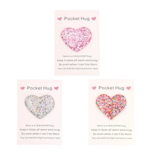 3pcs Pocket Hug Tokens Heart shape Ornament for Friend Keepsakes Gift Ideal for Birthdays Weddings and Christmas