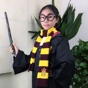 Kids Boys Girls Harry Potter Costume Cosplay Harley Cloak Tie Scarf Wand Glasses Magic Robe Cape Child Wizard Suit Birthday Party Clothes