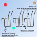 Shoe Hanger Stainless 1/3Pcs Portable Shoes Drying Rack Hook Steel Shoes Drying Rack Antiskid. 