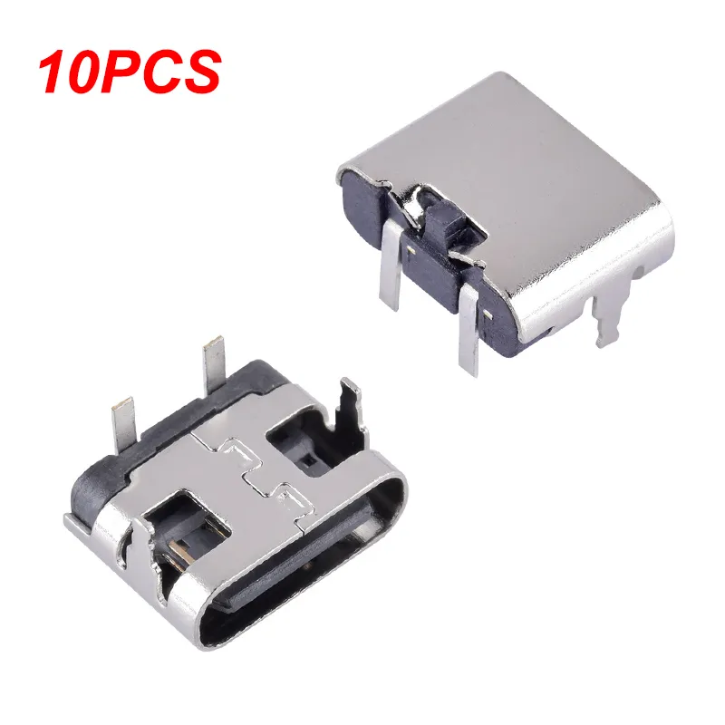 [shangtanpu] 10Pcs Pin Micro USB Type C Connector Socket USB Type-C  Female Power Jack Dock For Mobile Phone Charging Port