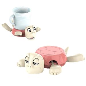 JURHOMIE เต่าตาเปิด ที่รองเต่า ตลกๆ ฉนวนกันความร้อน ที่วางแก้ว กันน้ำกันน้ำได้ ที่รองแก้วเต่าทะเล บ้านในบ้าน