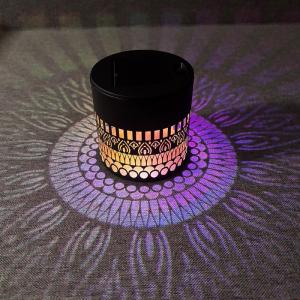 Termaya Solar Mandala Projector Wall Lights Colorful LED Outdoor Lighting Retro Design Garden Balcony Courtyard Decoration
