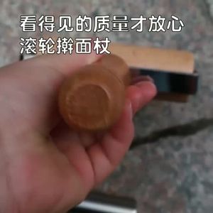 Cây Lăn Bột Làm Bánh Pizza & Bánh Bao Chất Liệu Gỗ Tự Nhiên và INOX