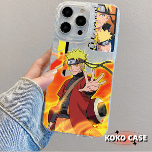 🔥ร้านค้าท้องถิ่น🔥 KoKocase สำหรับ iPhone 11 13 15 14 12 เข้ากันได้ เคสไอโฟน11 13 15 14 12 PRO MAX X XR XS MAX 7 8 14 15 PLUS Naruto Model ขั้นสูง หรูหรา โฮโลแกรม 3D เงิน เคส Feather Phone Case