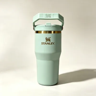 STANLEY water bottle 20oz stainless steel insulated cup for both men and women car-mounted travel water bottle portable hand-held jug straw water bottle